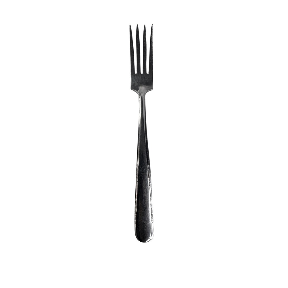 Imperial USA Stainless Steel Dinner Fork Floral Scroll Edge Flatware 7.25 inch